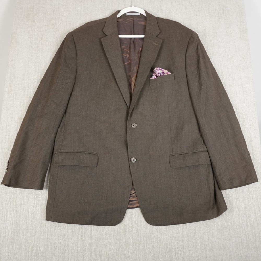 Lauren Ralph Lauren 48R 100% Wool Blazer Sport Coat Jacket Brown 2 Button